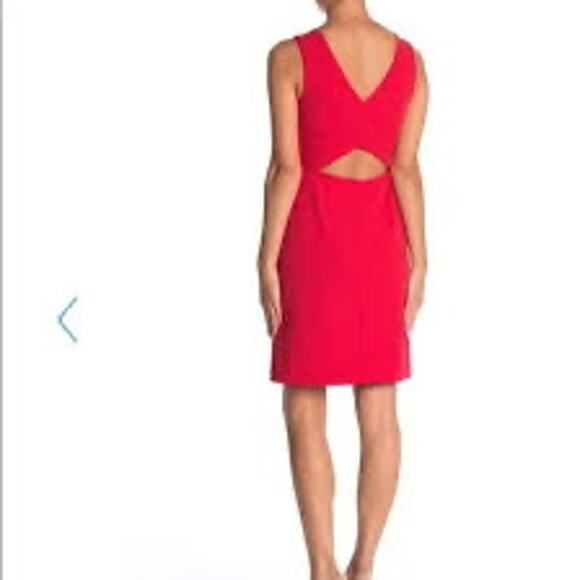 Betsey Johnson V-back with Cut-Out Back Mini Dress in Red Size 8 - Picture 4 of 7